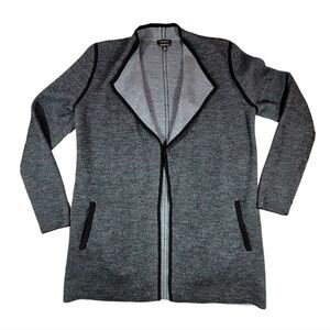 Talbots Pure Merino Wool Open Front Cardigan Sweater grey sz S - like new!